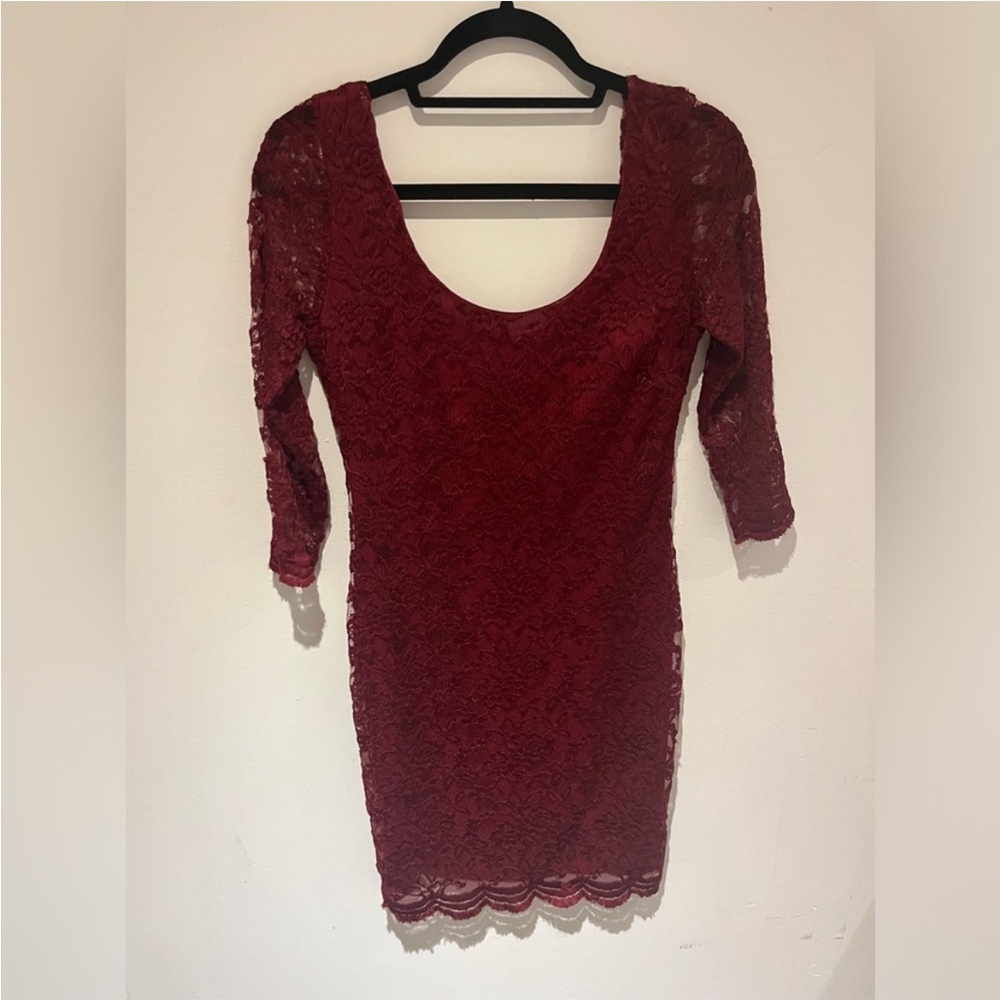 Elegant Red Lace Dress